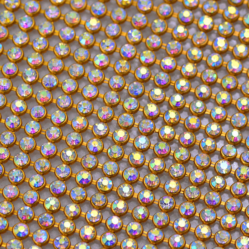 Hotfix Rhinestone Sheet - JUNAO 45*120cm Crystal AB Glass Rhinestones