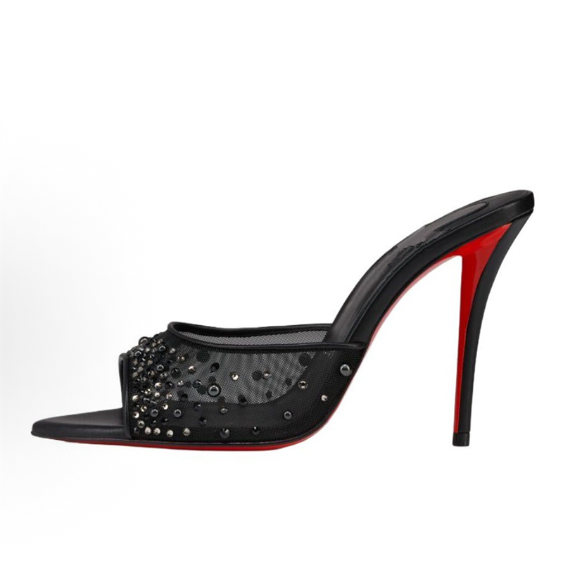 2026 Luxury Mesh Backless Mule - Sew On Rhinestone review and price