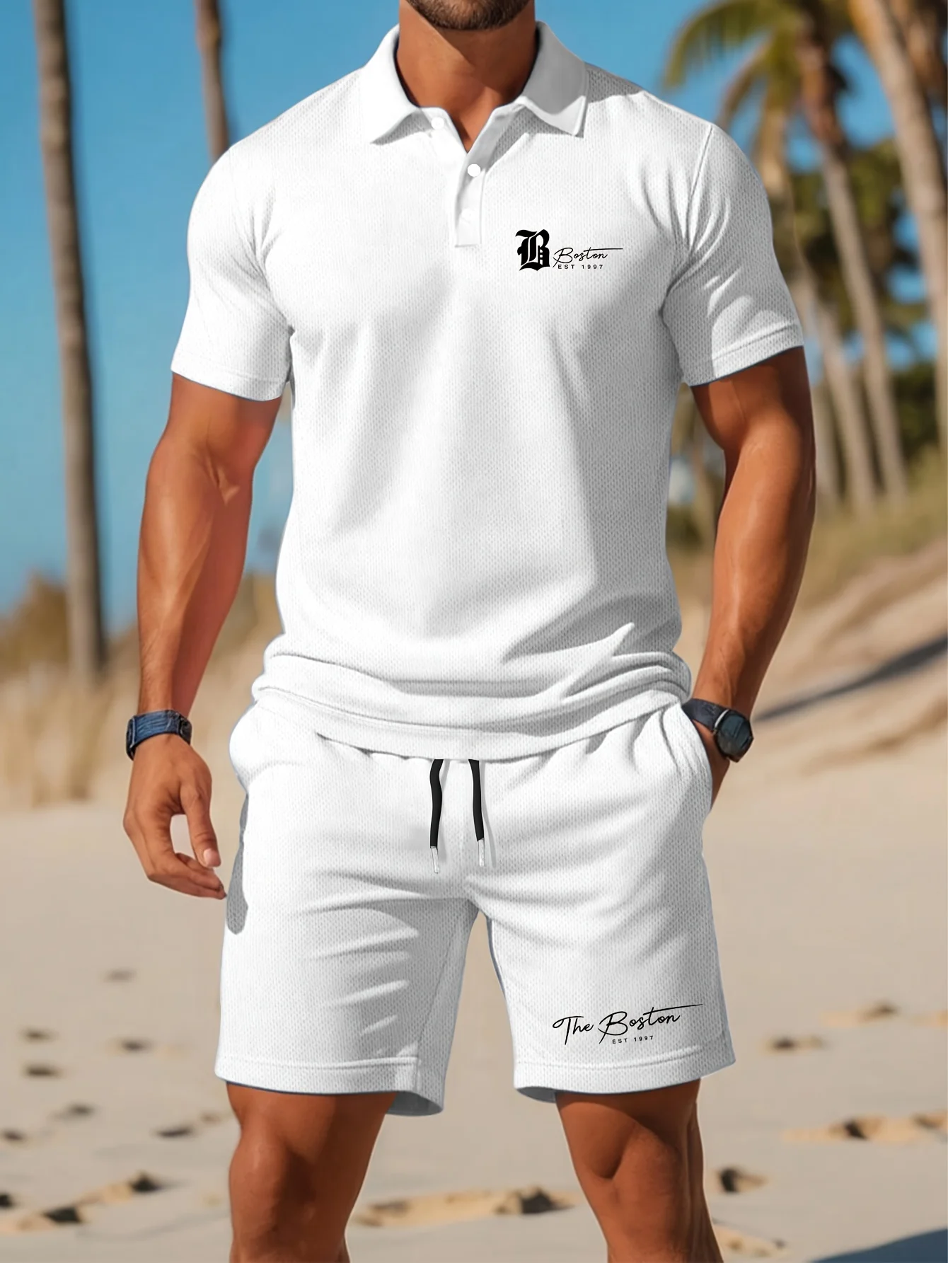 Summer New Men's Polo Shirt Se - Embellish Knit review and price
