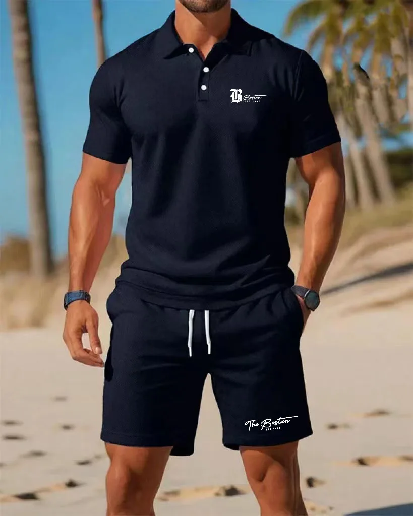 Summer New Men's Polo Shirt Se - Embellish Knit review and price