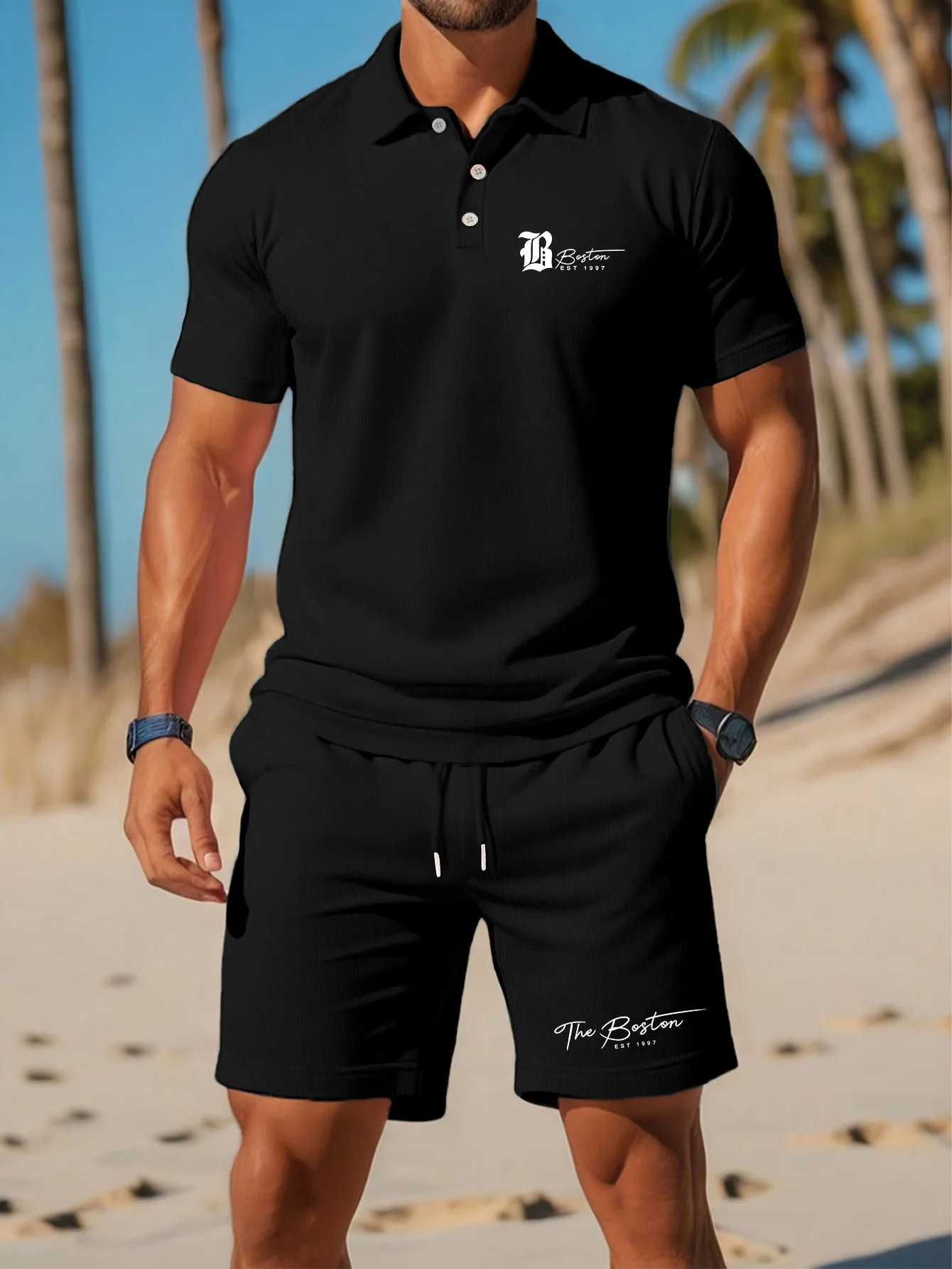 Summer New Men's Polo Shirt Se - Embellish Knit review and price