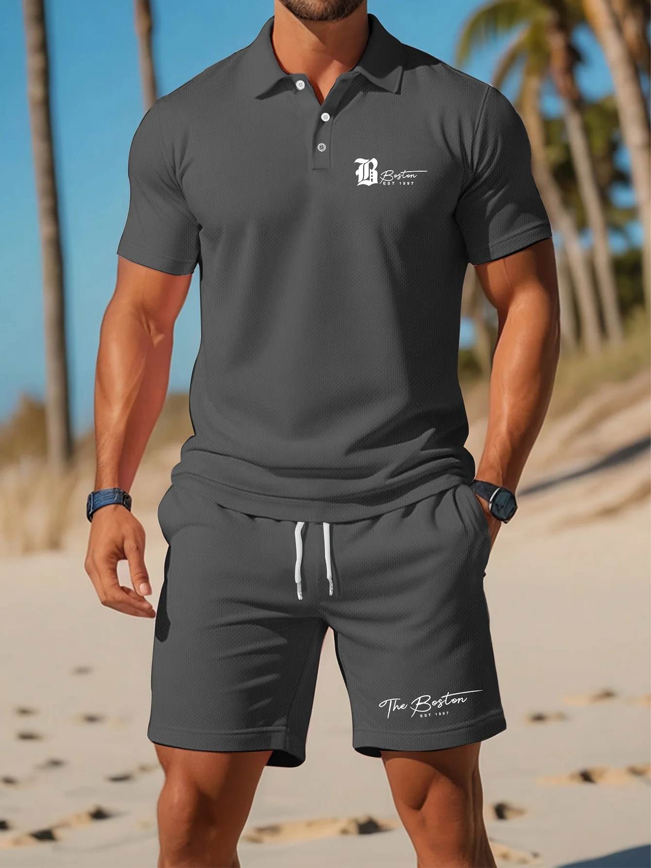 Summer New Men's Polo Shirt Se - Embellish Knit review and price