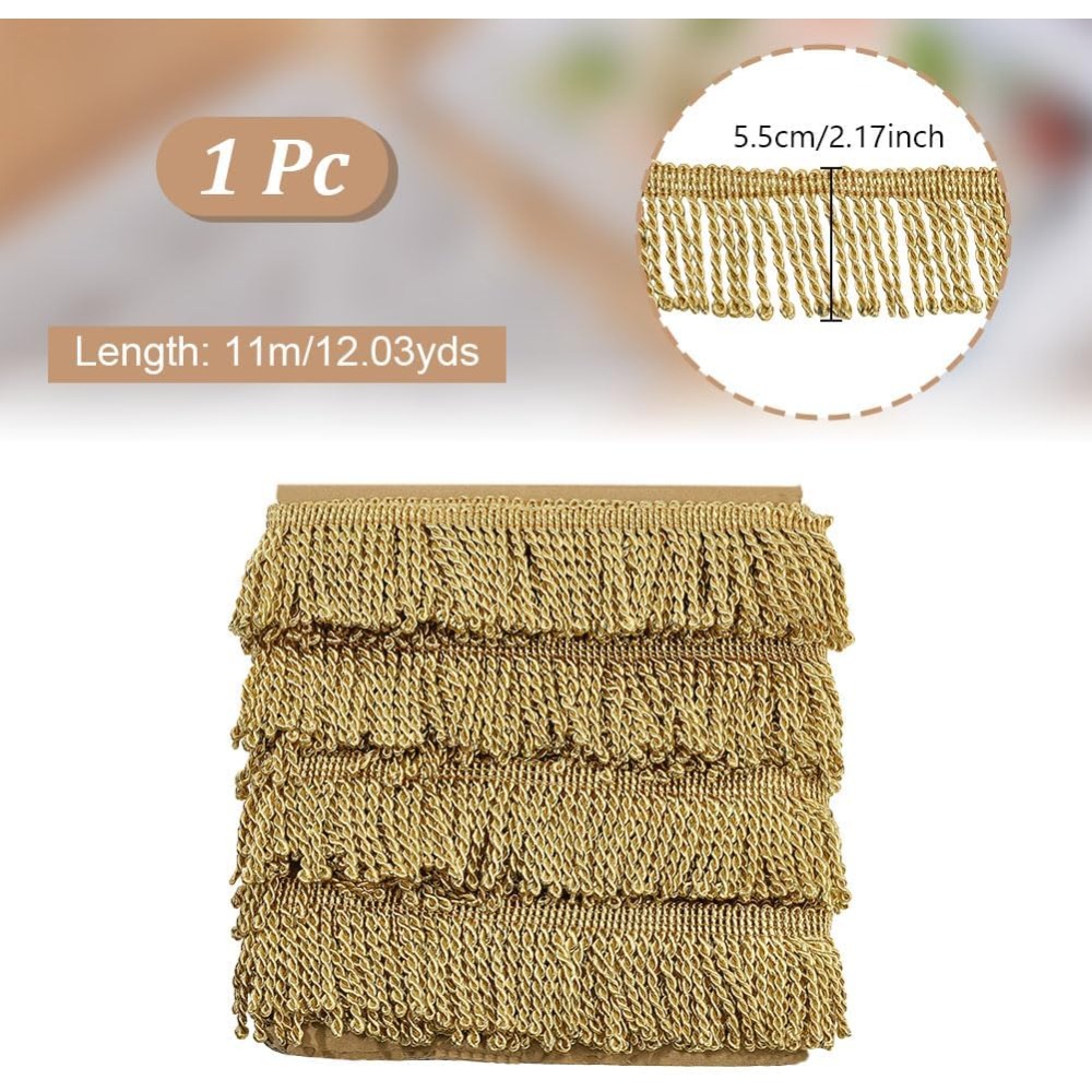12 Yardsx2.2Inch Fringe Trim C - Tassel Fringe Trim review and price