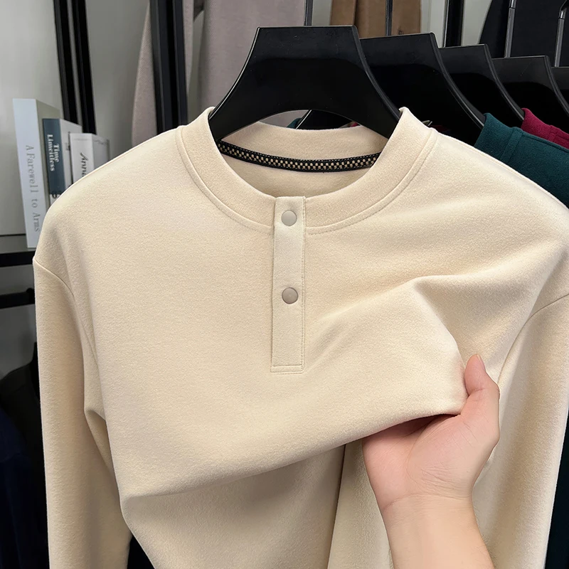 Mens Loose Fit Henley Pullover - Embellish Knit review and price