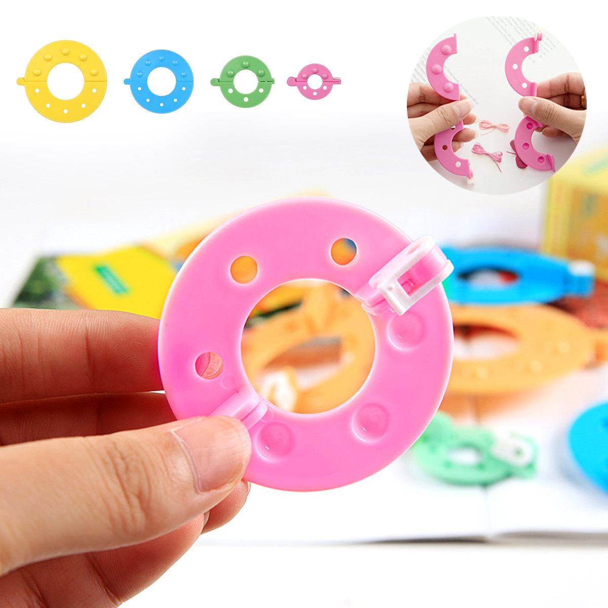 8Pcs Fluff Ball Maker 4 Sizes  - Pom Pom Maker Tool review and price