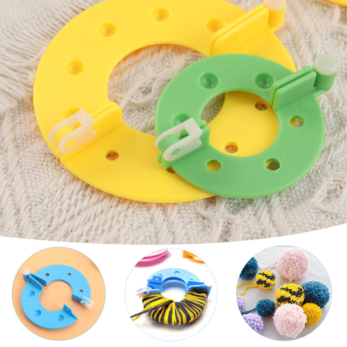 8Pcs Fluff Ball Maker 4 Sizes  - Pom Pom Maker Tool review and price